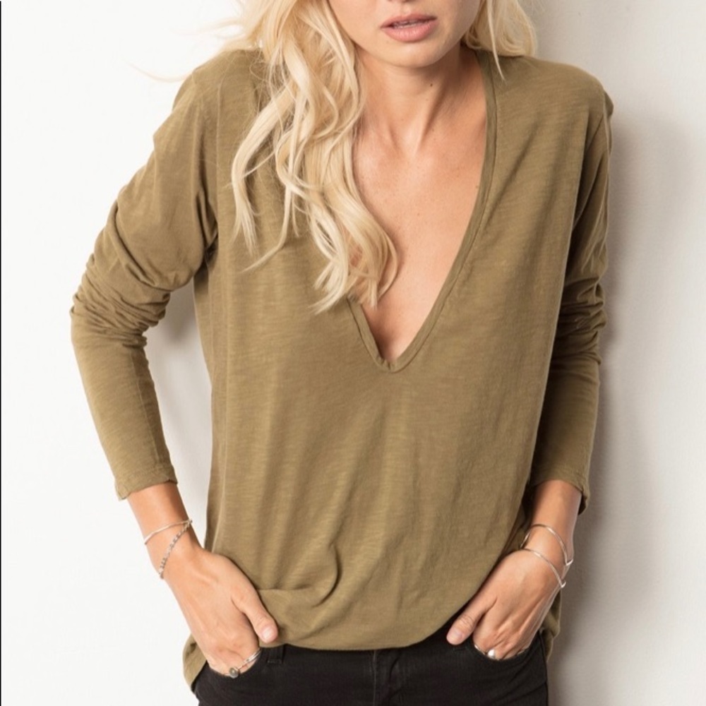 BNWT Still Water Deepest U Neck Long Sleeve